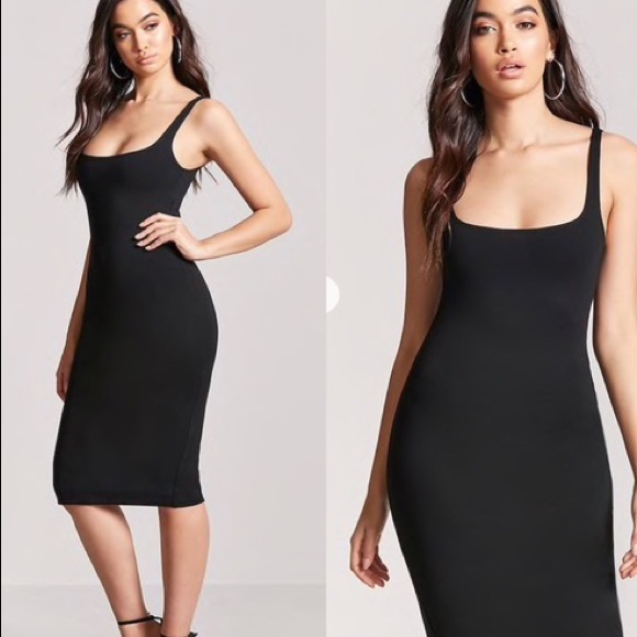 Forever 21 Dresses & Skirts - Forever 21 Black bodycon midi dress